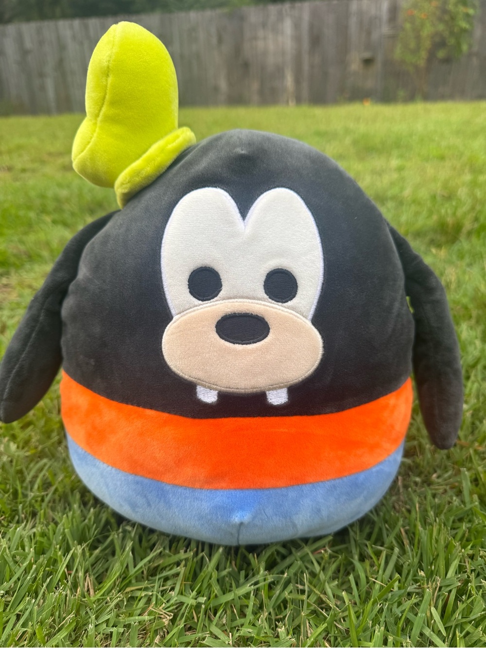 Disney Goofy Squishmallow 12” Plush Black Orange Green Hat